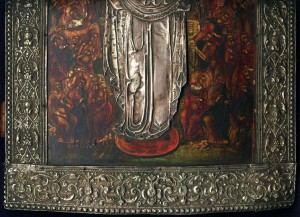 Икона "ВСЕХ СКОРБЯЩИХ РАДОСТЬ" 1722 г.(в серебре) !!!