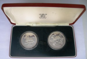 МОНГОЛИЯ 1976 набор серебро пруф ФАУНА