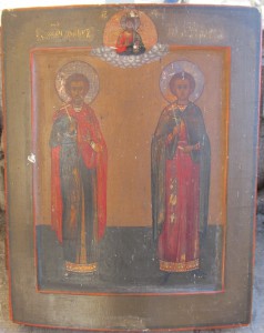 Икона "Св. муч. Лавр и Флора" (ковчег)