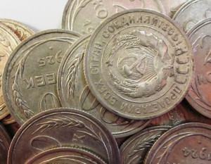 Кучка советского "билона" - 185 монет