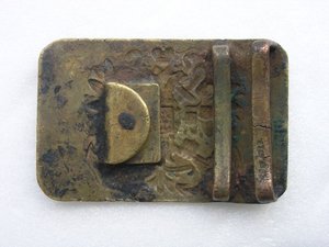 Пряжка морская с якорями (на обороте ДОБР.БУДЬ)