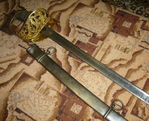 Сабля швецкая пехотная офицерская обр. 1859г. очень красивая
