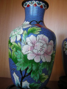 Парные вазы ____"клуазоне"_____Китай(1950-60 гг.)