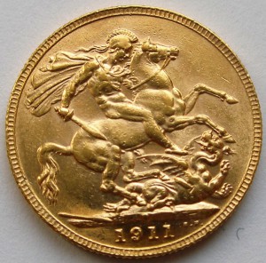 Соверен 1911 г золото