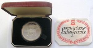 Остров МЭН серебро ПРУФ и АЦ 1975-1976 г с портретом Е II