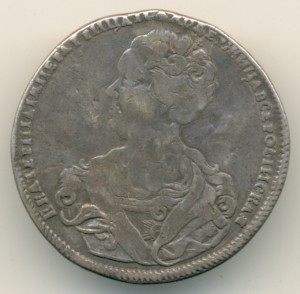 Полтина 1726. F/VF-, слоение металла.