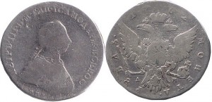 Рубль 1762 года ДМ