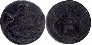 КОПЕЙКА 1756 В ОБЛАКАХ