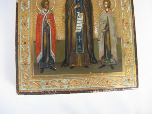 икона Св князь Федор сусальное золото в киоте