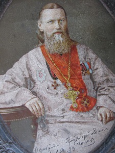 Портрет Иоанна Кронштадского. Конец 19 века. Хромолитография