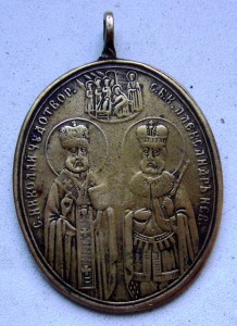 Большая нательная икона. Храм Христа Спасителя 1883г.