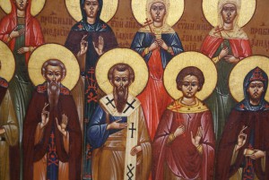 Икона именник девять Святых. Анна Валентина Андрей Александр