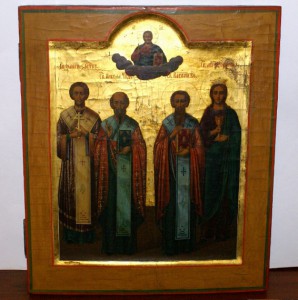 ИРИНА НИКОЛАЙ ВАСИЛИЙ ИОАНН (ИКОНА КОВЧЕЖНАЯ)