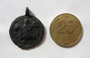 Иконка Святой Георгий Победоносец или Дмитрий Солунский.