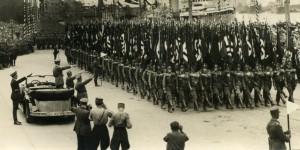 Парад в STETTIN,1938г,Гитлер и другие руководели рейха.