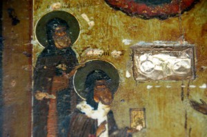 Икона Ефрем и Аркадий Новоторжские,князь Михаил,Власий. Мощи
