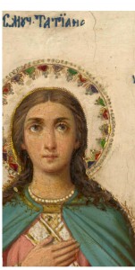 Архангел Михаил и святые Татьяна и Фаина.