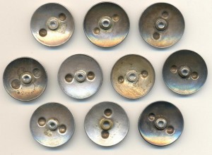 Закрутки серебро 10 шт.