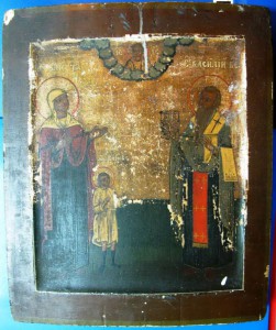 Икона Св. мученики Кирик и Иулитта и Св.Василий.
