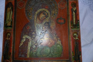 Складень Праздники, 5 эмалей с барельефными подписями.
