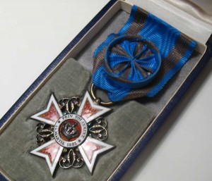 Румыния Орден Короны серебро офицер в родной коробке