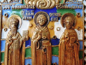 ПАНТЕЛЕЙМОН, АФИНОГЕН И САДОК. 6 эмалей.