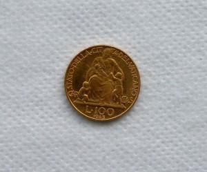 Ватикан 100 лир 1943