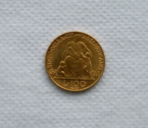 Ватикан 100 лир 1942