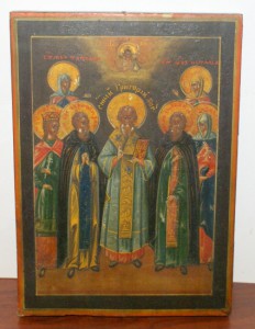 Икона Семь Святых с окладом (Татьяна, Наталья, Александра..)