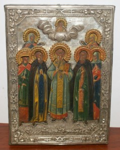 Икона Семь Святых с окладом (Татьяна, Наталья, Александра..)