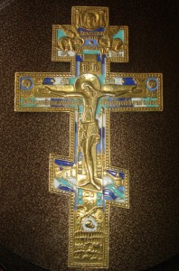 Крест, Распятие 4 эмали, 250х140х5 мм