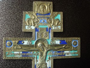 Крест, Распятие 4 эмали, 250х140х5 мм
