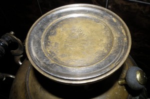 Самовар шар+поднос+капельница+щипцы для сахара