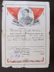 15 благодарностей ВГК.