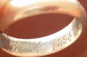 Обручалка 19 век с надписями