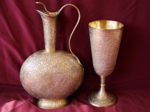 Старинный серебряный набор для вина из 2-х предметов. 1880-е