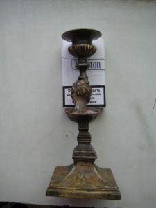 Подсвечник, бронза, старинный.