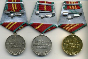 Выслуга МВД 10,15 и 20 лет