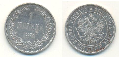1 марка 1874 г.