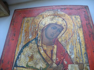 Богородица со свитком .По серебру