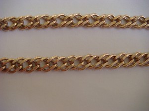 Цепь с позолотой