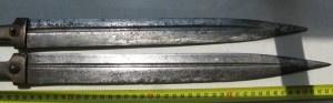 кинжалы 2 шт. дагестанские,19 век,без ножен