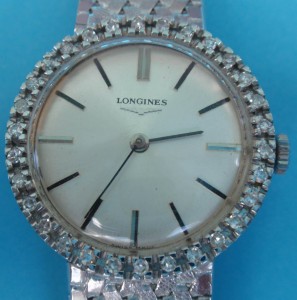 Женские LONGINES с белым ремешком 750 .