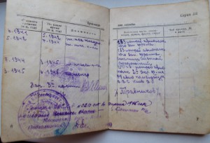 Документы кавалера Кр. Звезды за Испанию (воен. билет и ЗПГ)