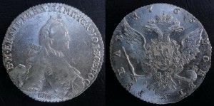 1 рубль 1765 г. СПБ ЯI - ЛЮКС