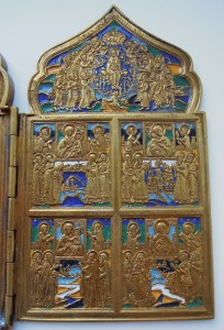 Складень Праздники, Выг, 6 эмалей.