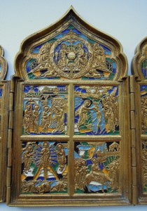 Складень Праздники, Выг, 6 эмалей.