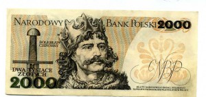 Польша 2000 злотых 1982г.