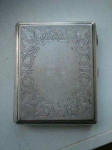 портсигар серебро. 875 проба ссср