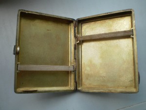 портсигар серебро. 875 проба ссср